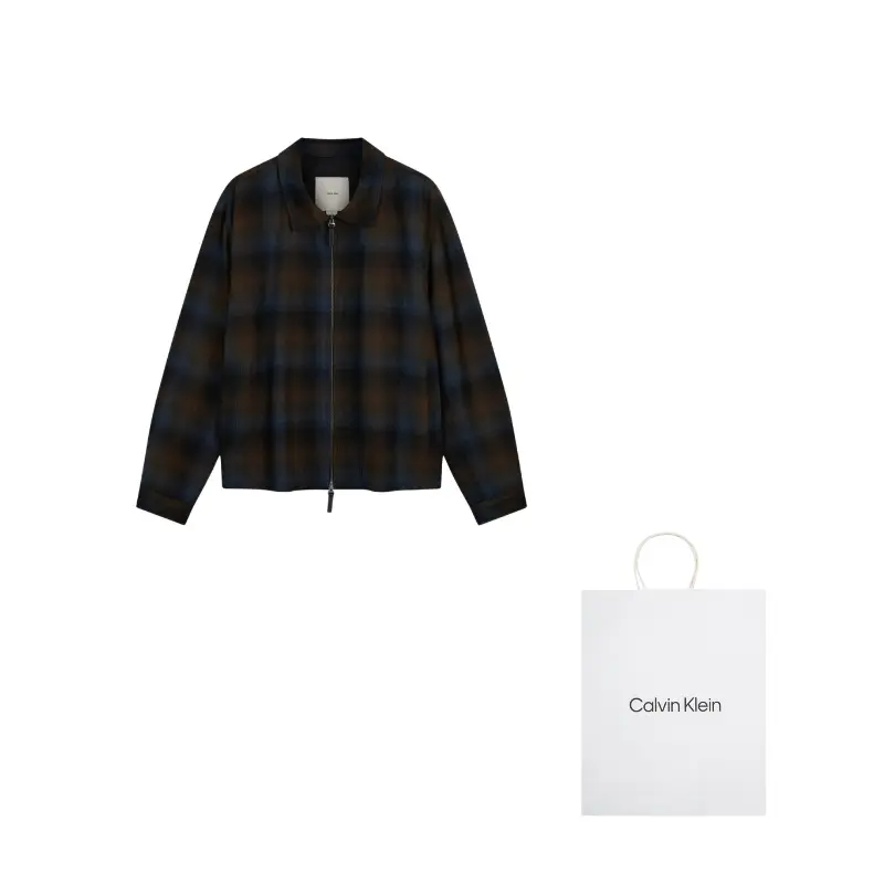 Calvin Klein Куртка мужская, 041-Blue Coffee Plaid