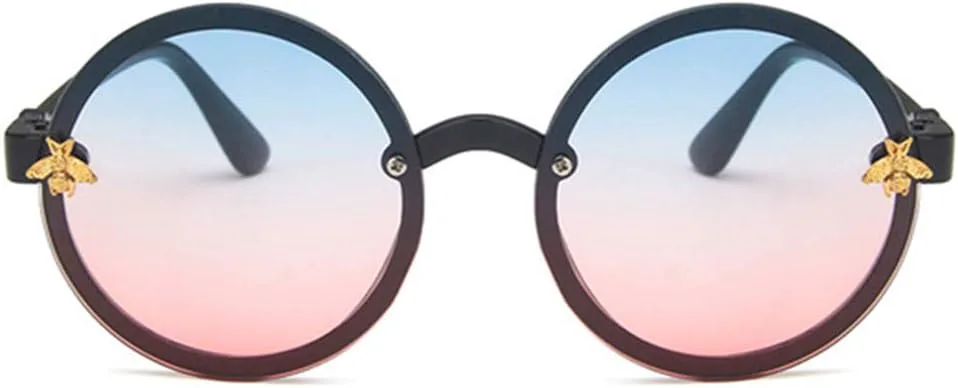 

Солнцезащитные очки Shiratori унисекс в стиле ретро, ​​черные с серыми линзами, для отдыха, круглые, неполяризованные, с защитой от УФ-излучения UV400, Blue Red