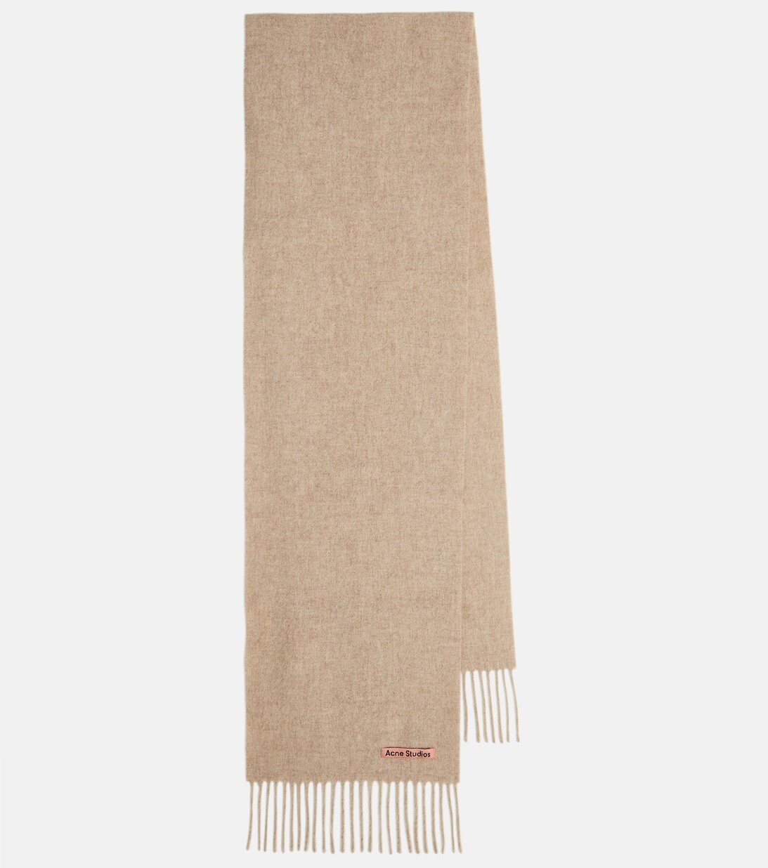 

Шерстяной шарф с бахромой Acne Studios, бежевый