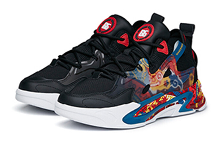 Кроссовки Anta kids Kids Lifestyle Shoes GS Low-top Black/University Red — фото 3