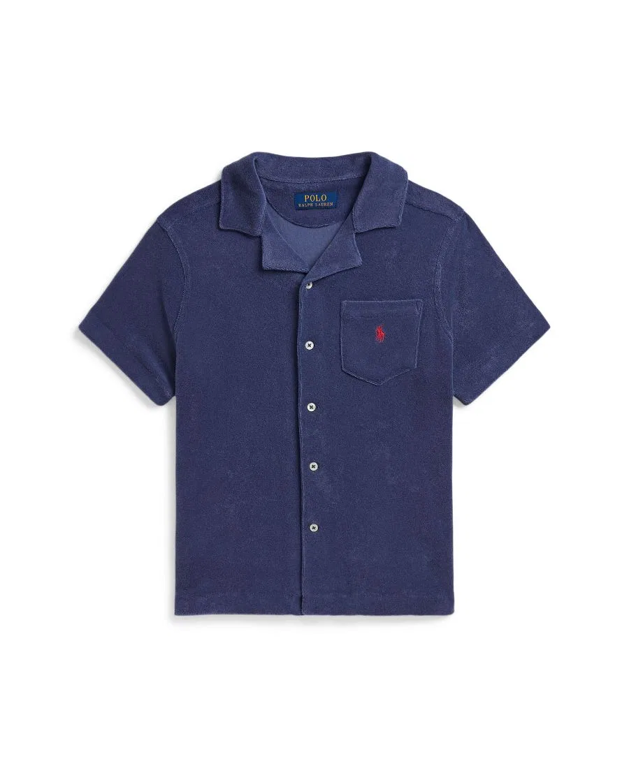 Детская футболка с коротким рукавом Terry Camp (8-20 лет) Polo Ralph Lauren, темно-синий — фото 4