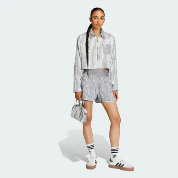 Рубашка из поплина, свободный крой, Adidas, женская — фото 4