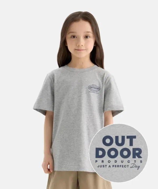 Футболка с коротким рукавом Essential Outdoor Products Kids, меланж — фото 2