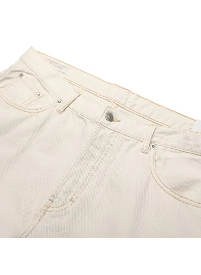 Джинсы классические хлопковые Zara, белый — фото 4