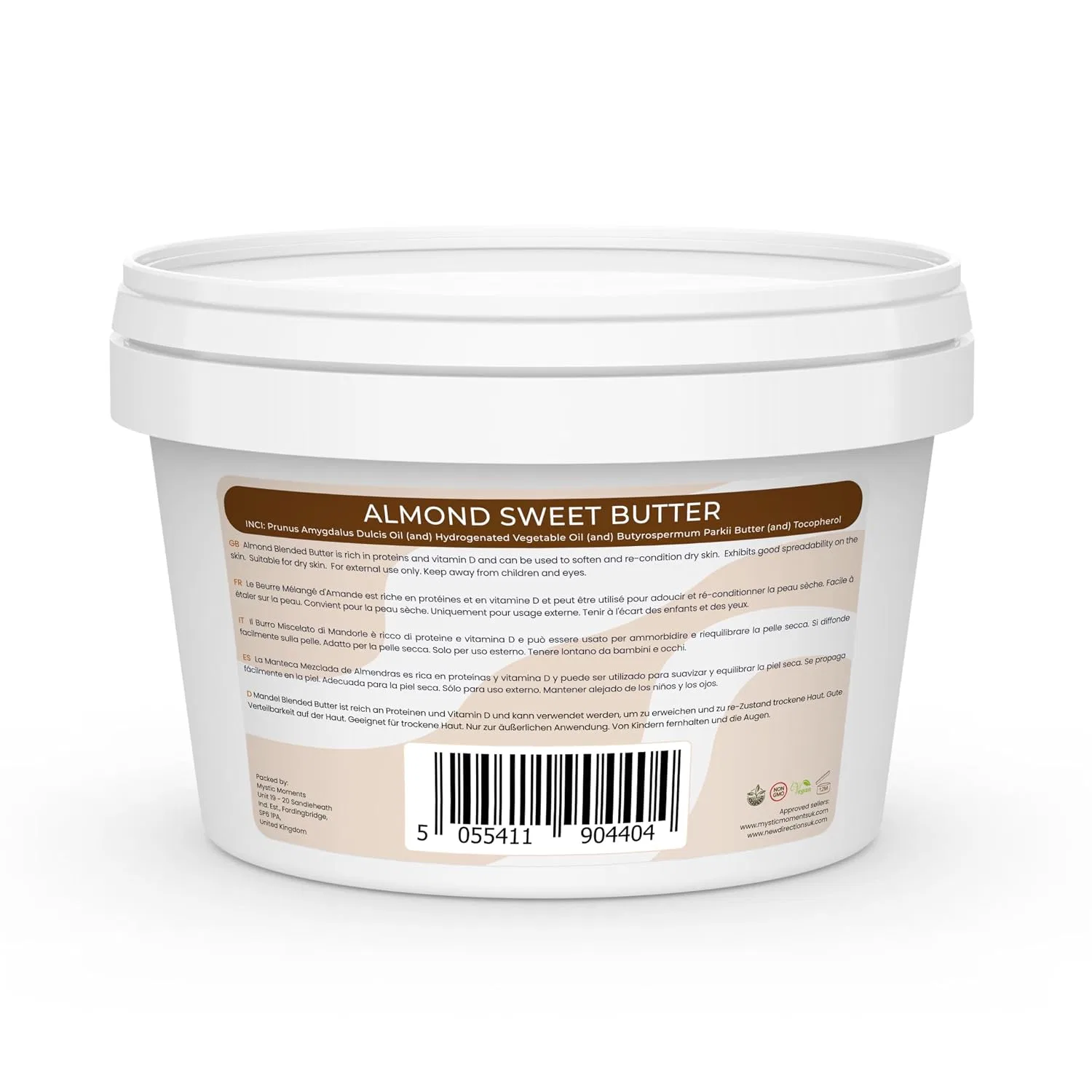 Боди-баттер Sweet Almond Butter Unrefined, Mystic Moments, 500 г, Natural — фото 2