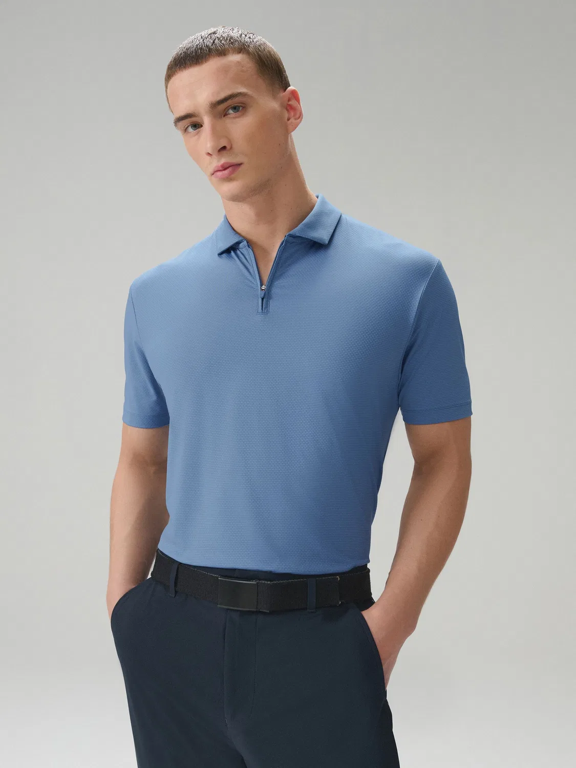 Поло для тренировок Active Golf Textured Next, стальной синий