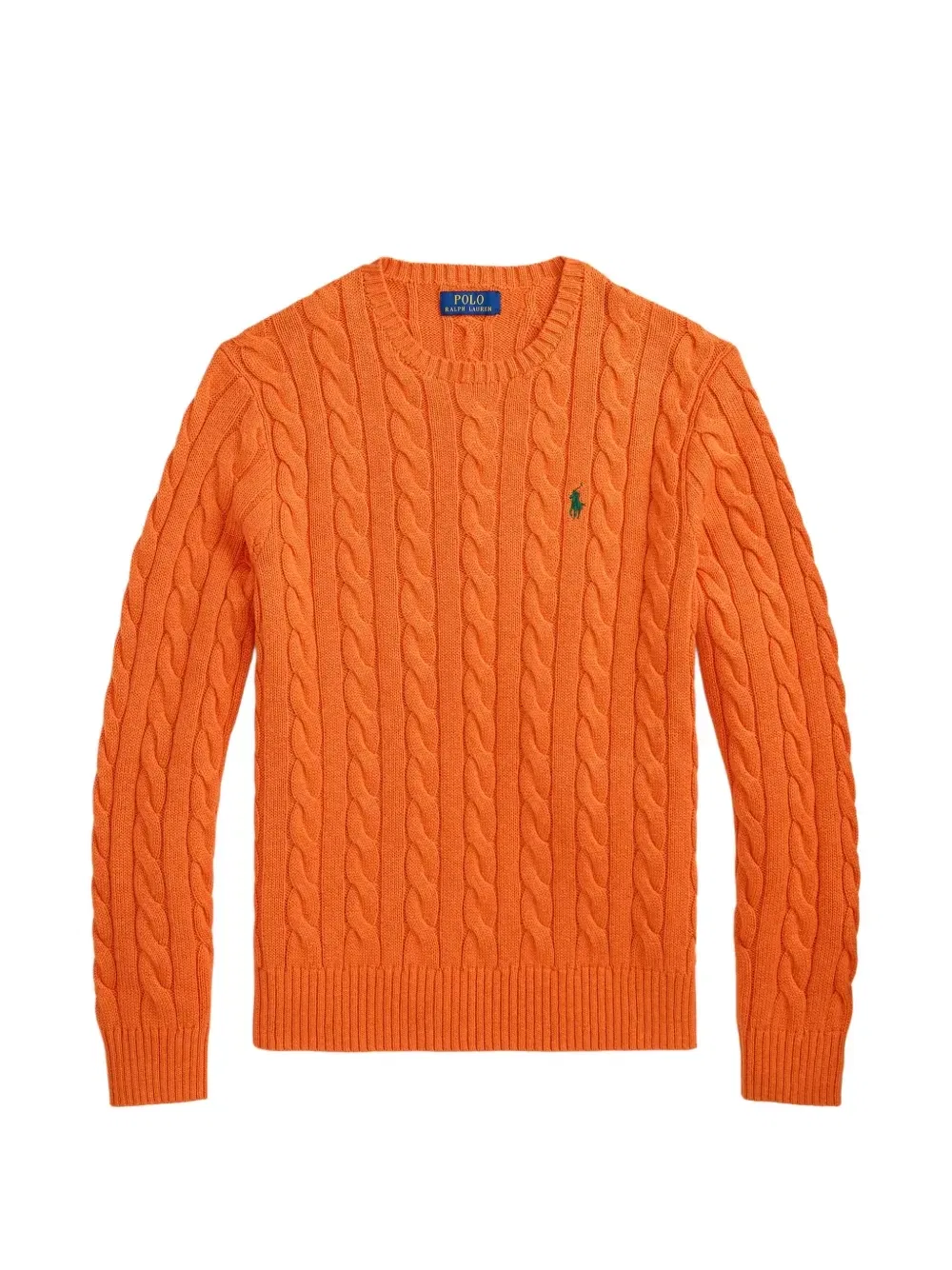 Свитер фактурной вязки с логотипом Pony Polo Ralph Lauren, оранжевый
