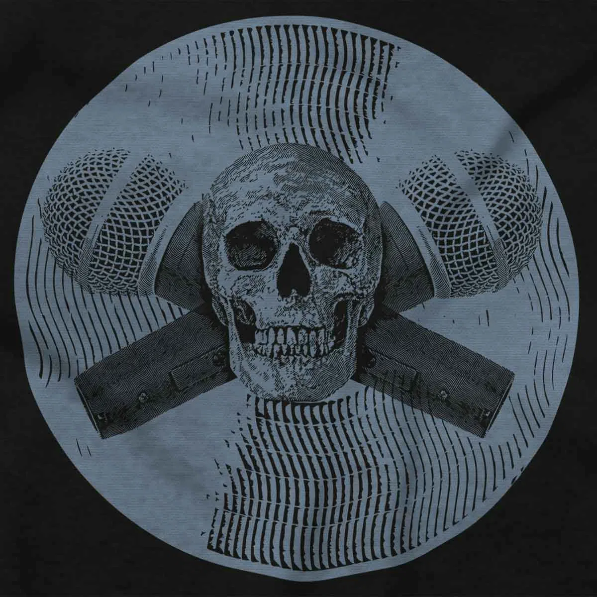 Детский боди-комбинезон с коротким рукавом Vintage Skull Cross Mics Vinyl Brisco Brands, Black — фото 2