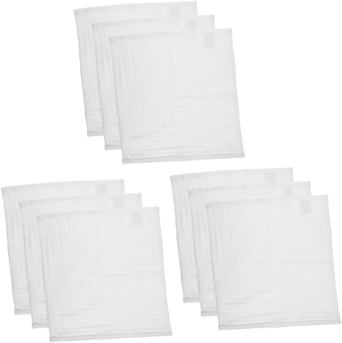 Набор мочалок для лица, MAGICLULU, 9 шт, 35x35 см, Weiß
