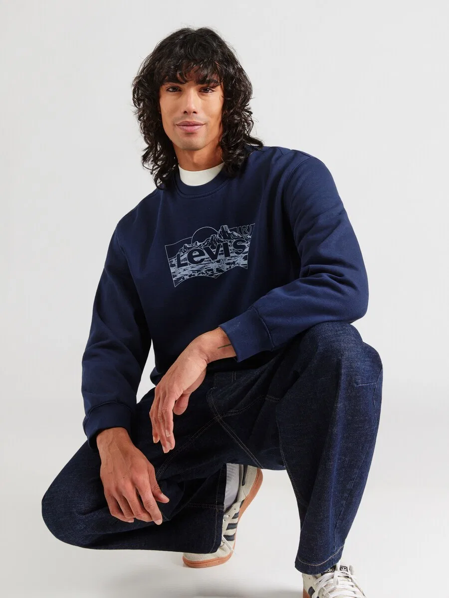 Толстовка LEVI'S пастельно-голубого и темно-голубого цвета — фото 2