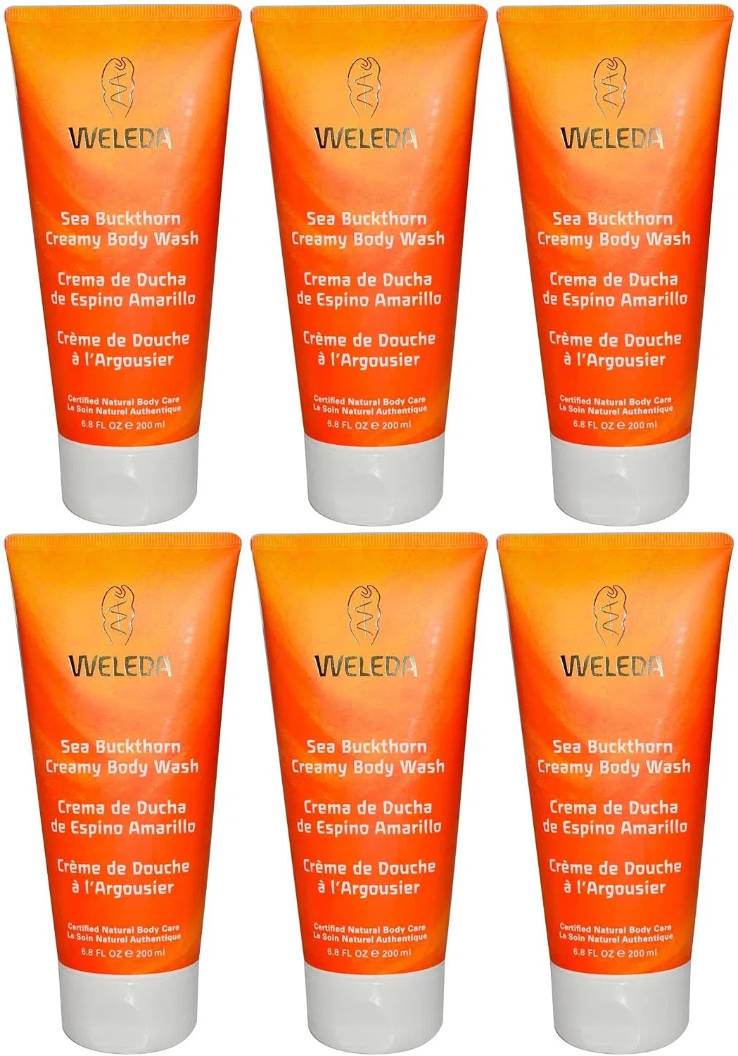 Крем-гель для душа Sea Buckthorn WELEDA, 200 ml, Coconut