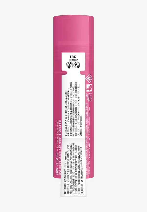 Румяна жидкие Fat cheeks blush Nyx Professional Makeup, 8 мл, Plum Pop, цвет plum pop — фото 4