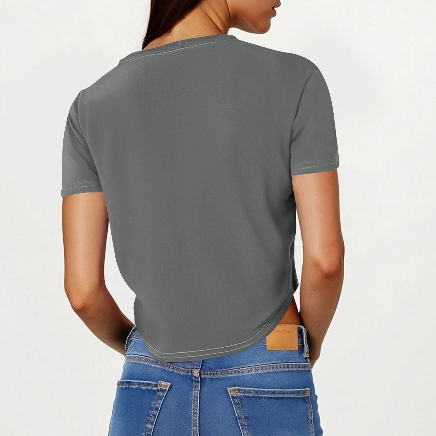 Женская футболка с круглым вырезом, Dark Gray — фото 3
