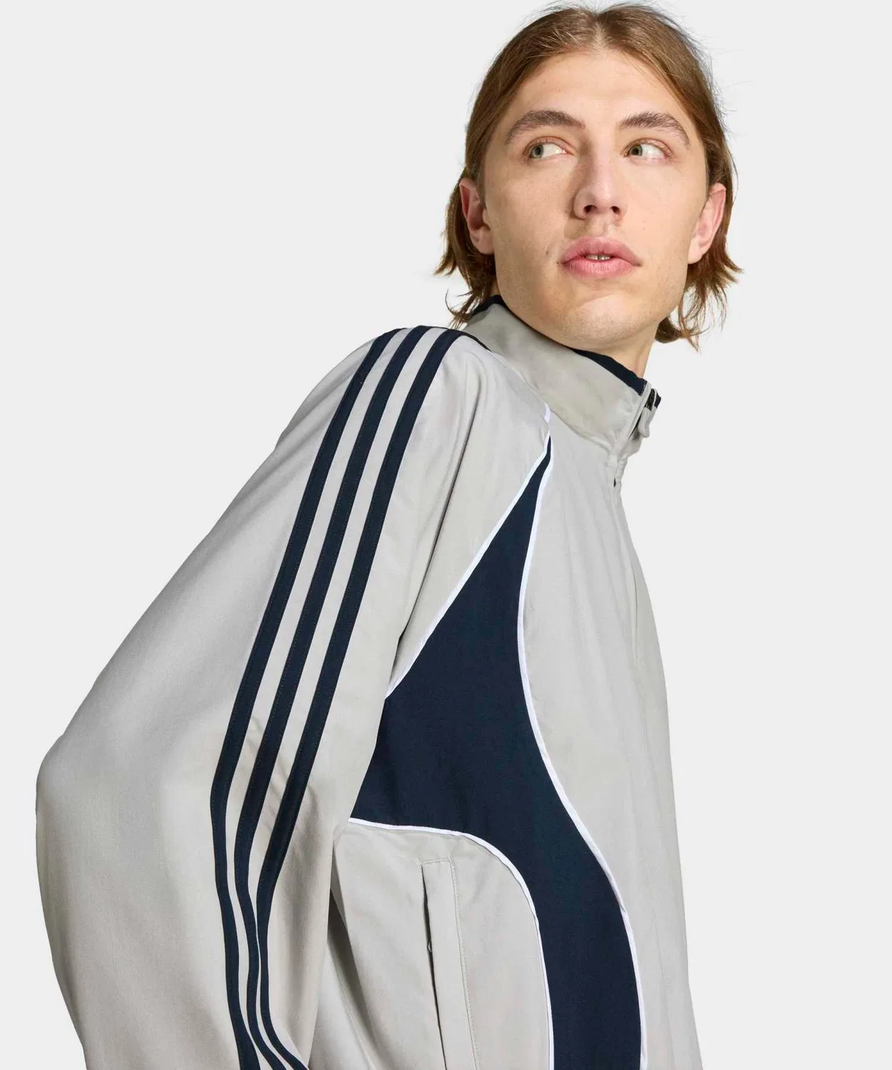 Мужское/Женское худи-трак-топ Team Geist Adicolor Adidas Originals, Серый — фото 3