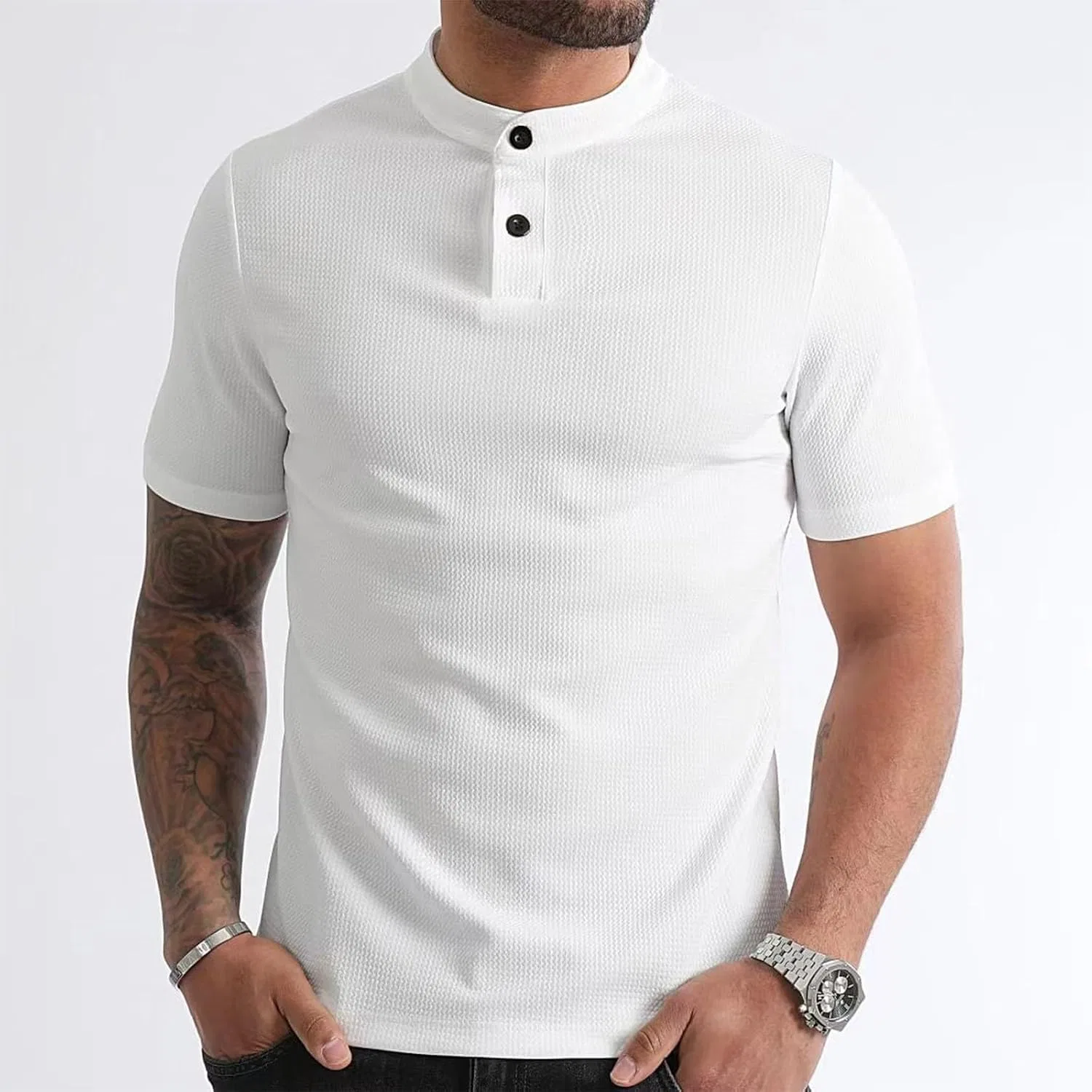 Мужская футболка с круглым вырезом Regular fit, White — фото 2