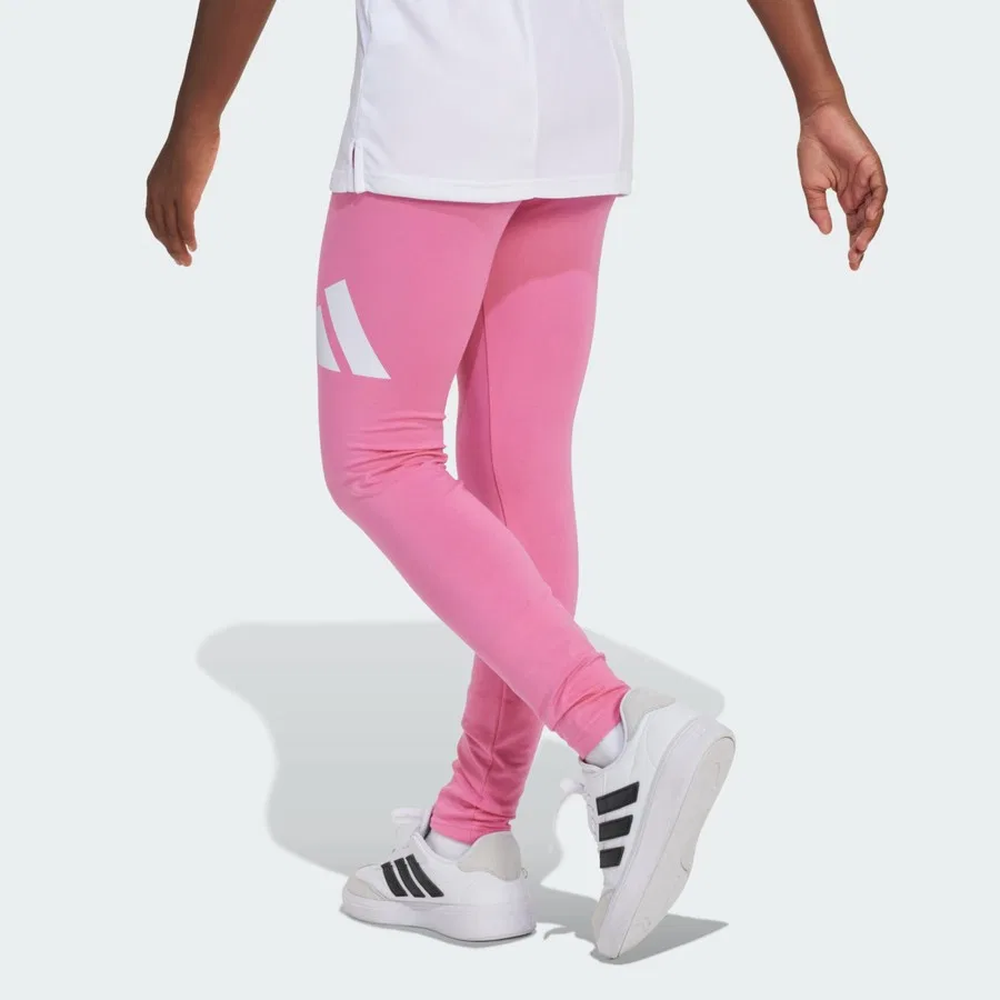 Детские леггинсы с длинным рукавом Sportswear JE1396 Essentials Leggings Kids adidas, Розово-белый — фото 2
