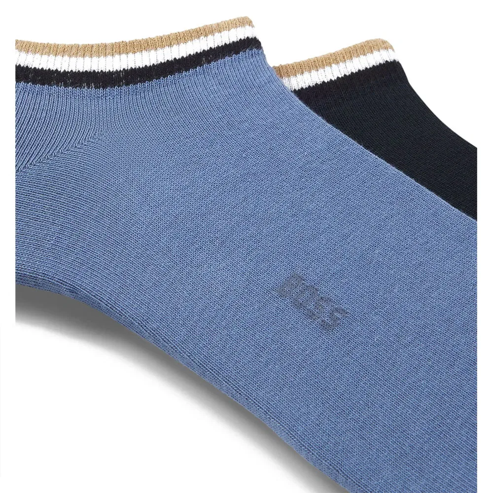 Носки BOSS Uni Stripe 2 пары, синий — фото 2