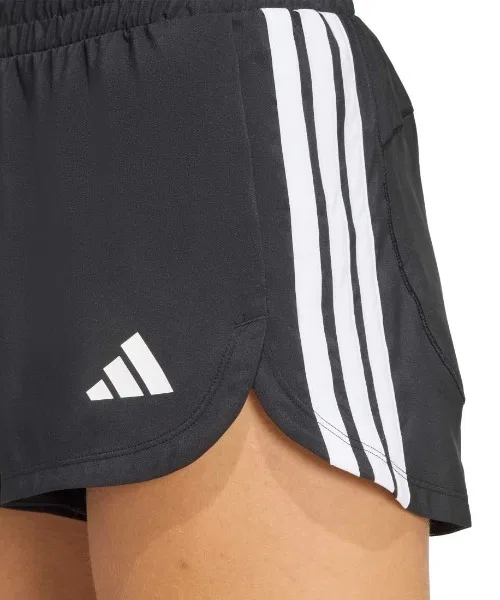 Женские шорты с принтом полосками Paces Workout Three Stripes Woven Mid-Rise Adidas, Black — фото 4