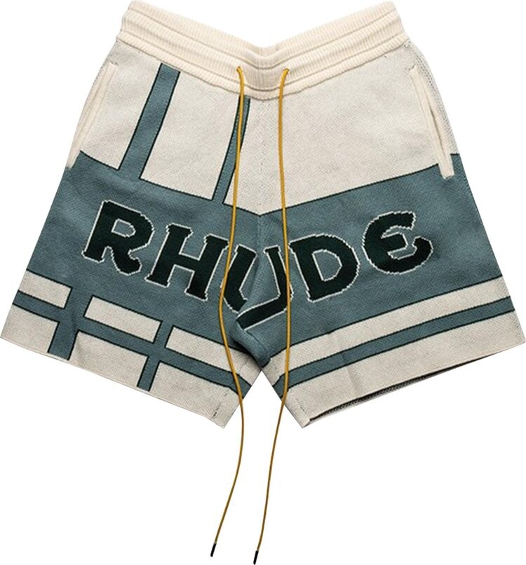 

Шорты Rhude Palm Knit Short 'Ivory/Sage', кремовый