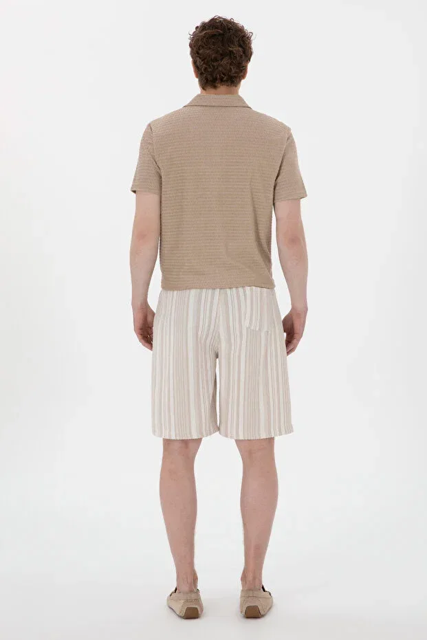 Мужские шорты с двойными карманами U.S. Polo Assn., Beige — фото 4
