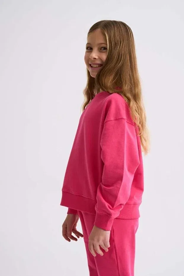 Детские свитшот для девочек с длинным рукавом Therecolor, Pink — фото 3