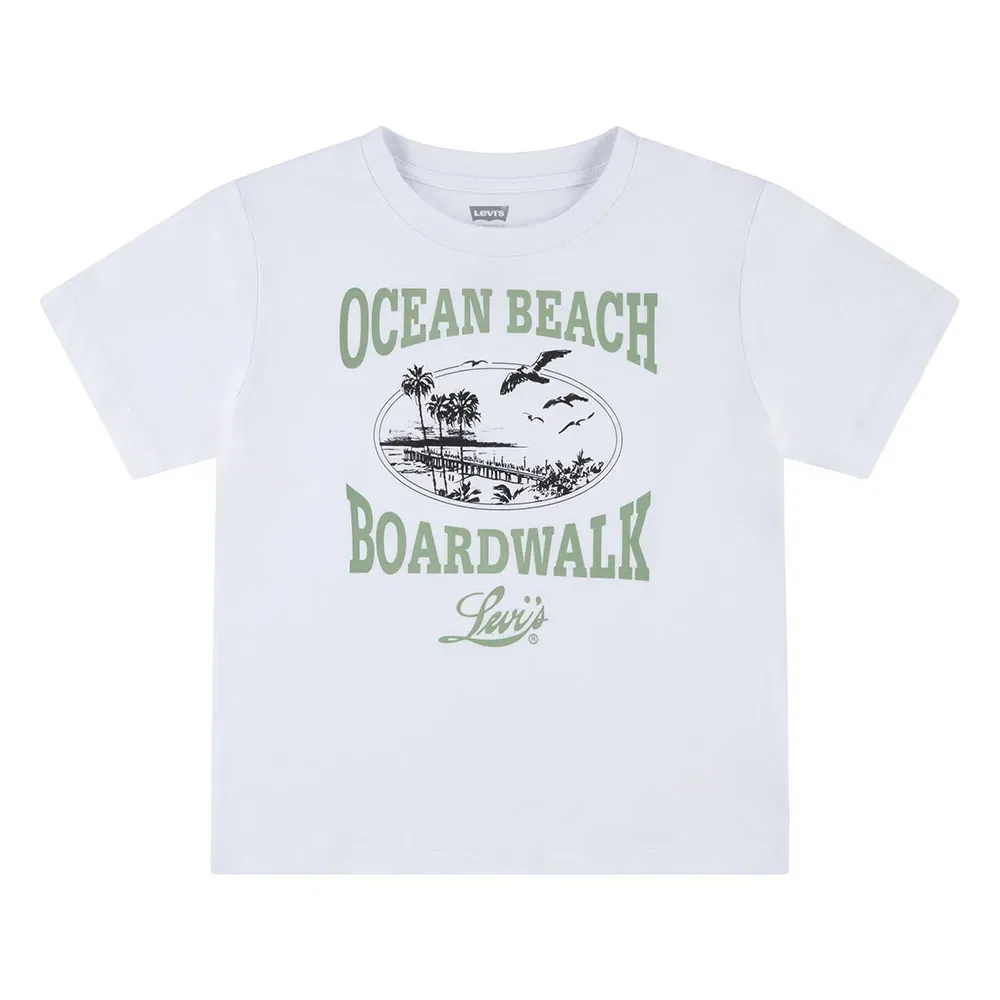 Детская футболка для девочек с принтом Boardwalk Levi's, White