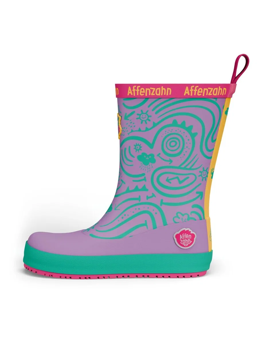Резиновые сапоги Affenzahn 'Gummistiefel Vegan Plashy' фиолетового цвета