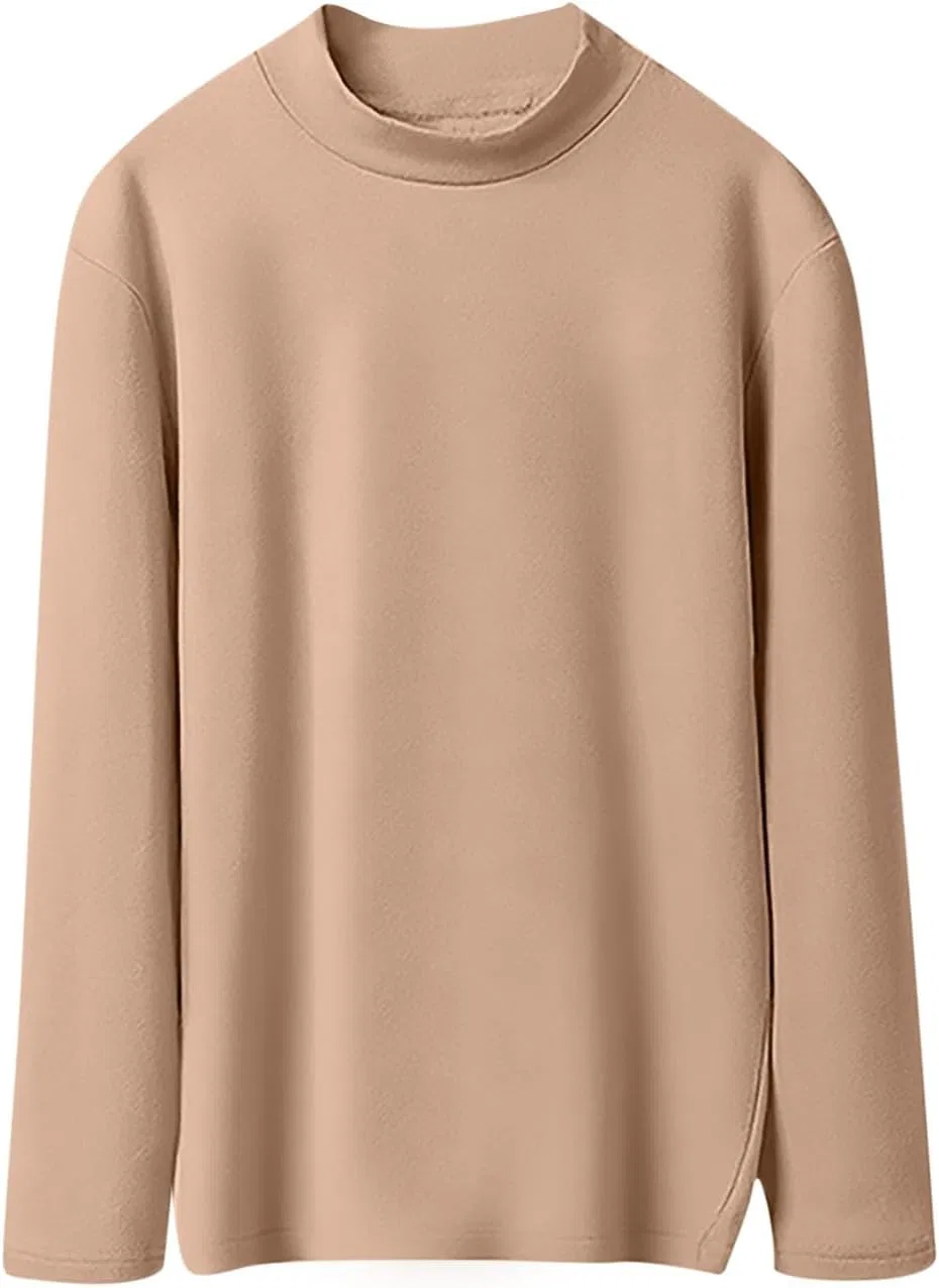 Женская термофутболка с начесом, Crewneck, Khaki