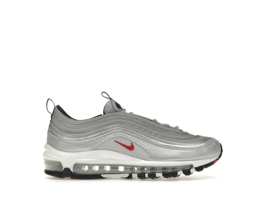 Детские кроссовки lifestyle с воздушной подушкой Nike Air Max 97, Metallic Silver/Varsity Red-White-Black