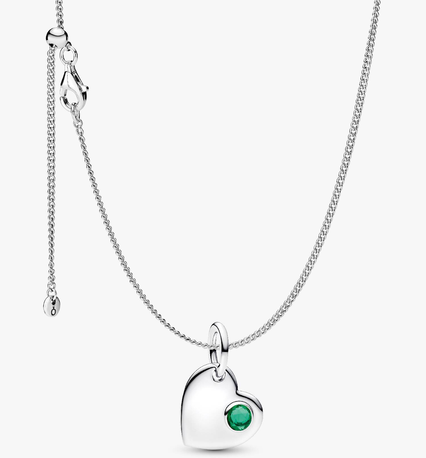 

Ожерелье с подвеской Pandora May Birthstone Heart, 2 предмета, серебро