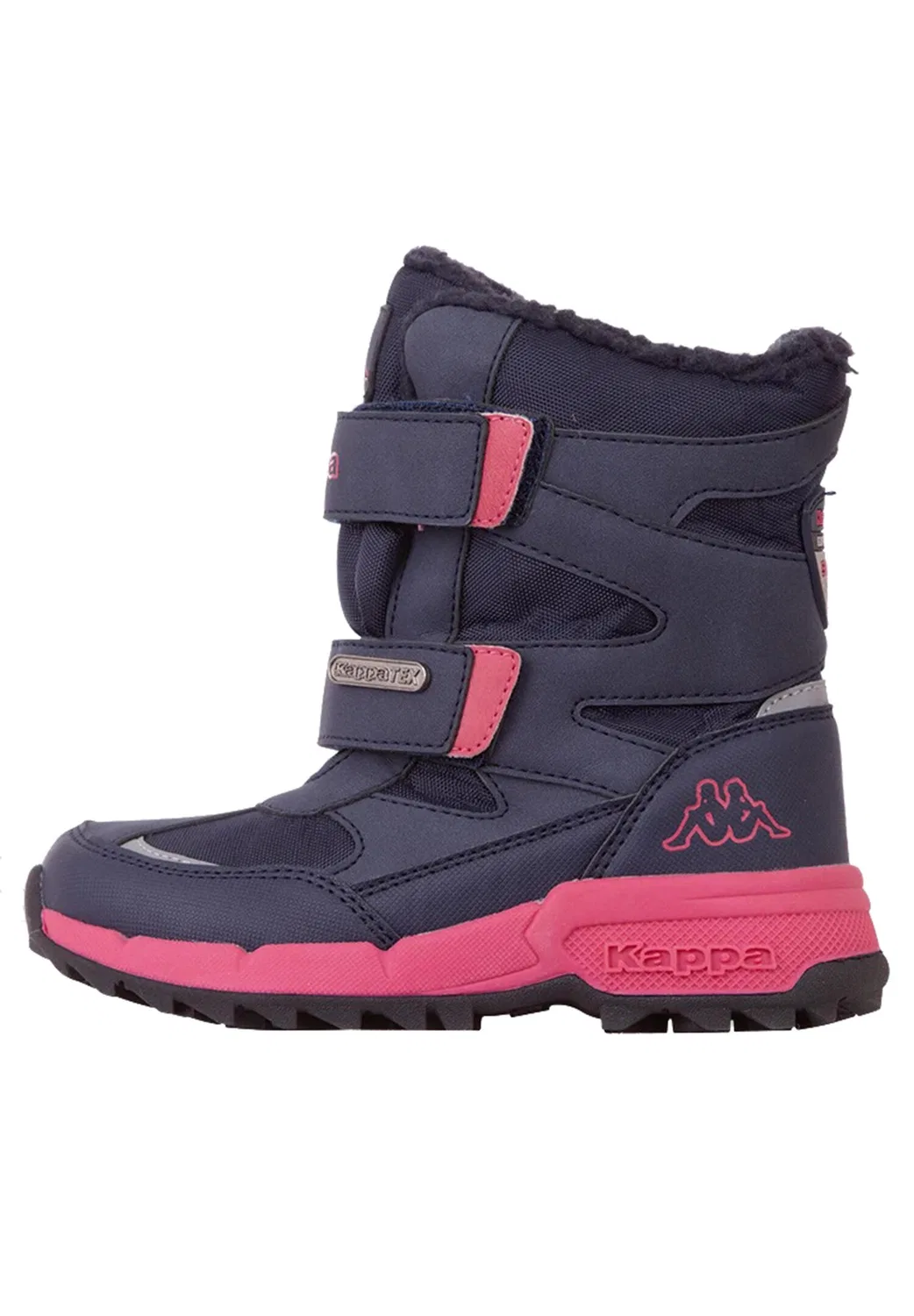 Детские зимние ботинки на липучках Kappa, Navyblau Rosa