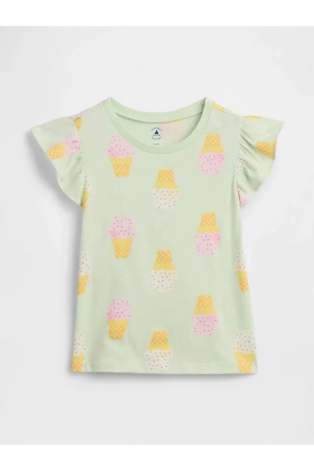 Детская футболка для девочек без рукавов Gap, Light Green-001