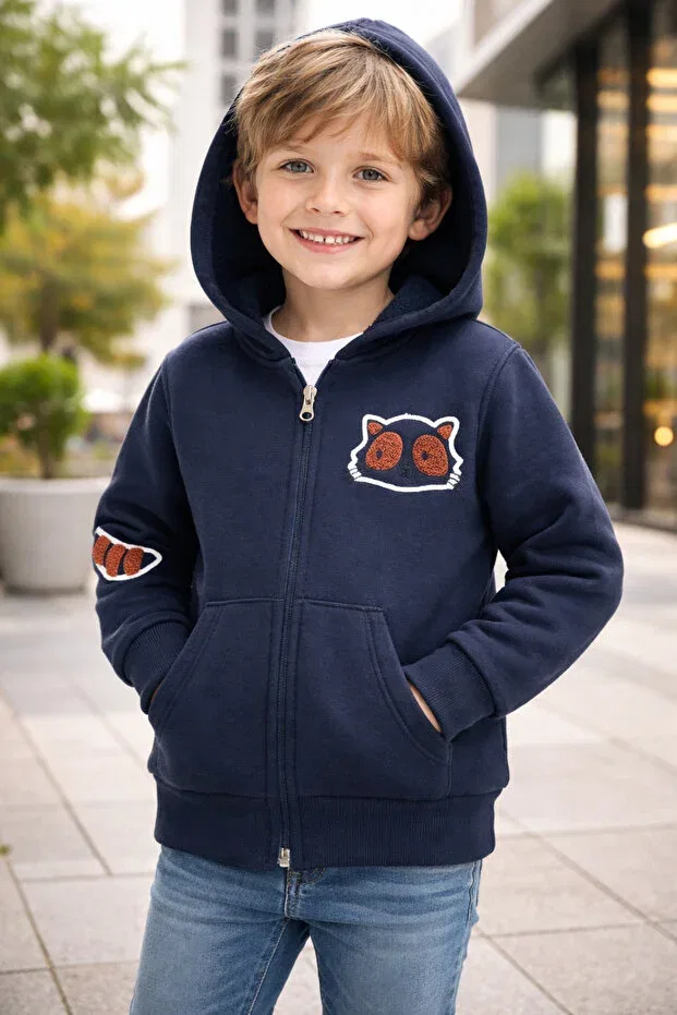 Детский кардиган с капюшоном Okyanusbaby11, Navy Blue