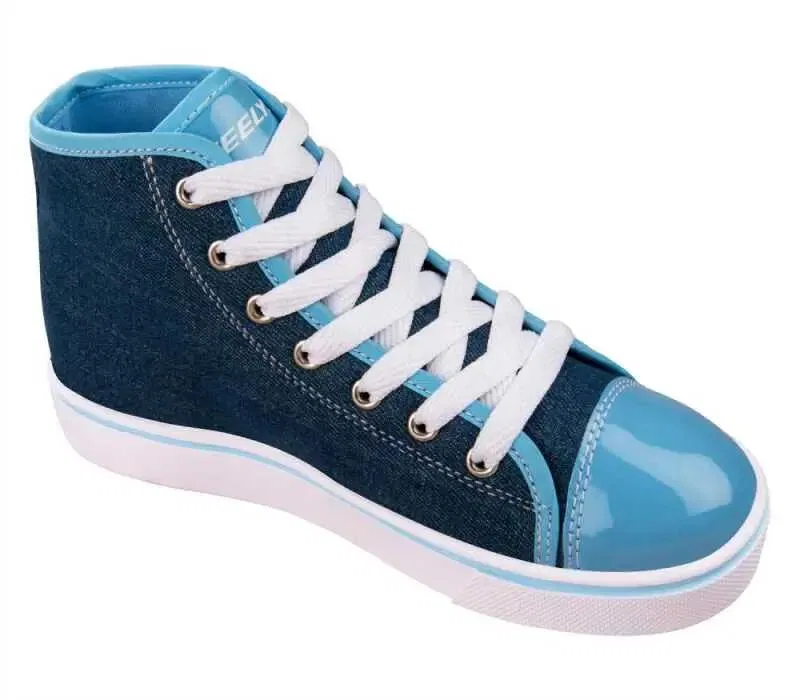 Детские кроссовки на колесах Veloz Heelys, Bunt Blau — фото 3