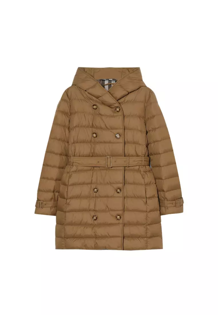 Женская пуховая куртка Burberry, коричневый