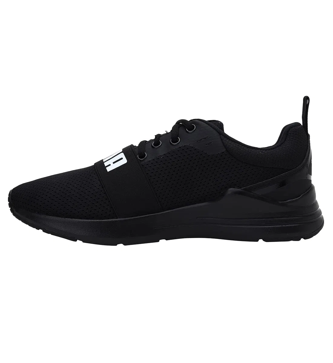 Детские кроссовки для мальчиков с сетчатым верхом PUMA Wired Run Jr, Black PUMA Black PUMA White — фото 3