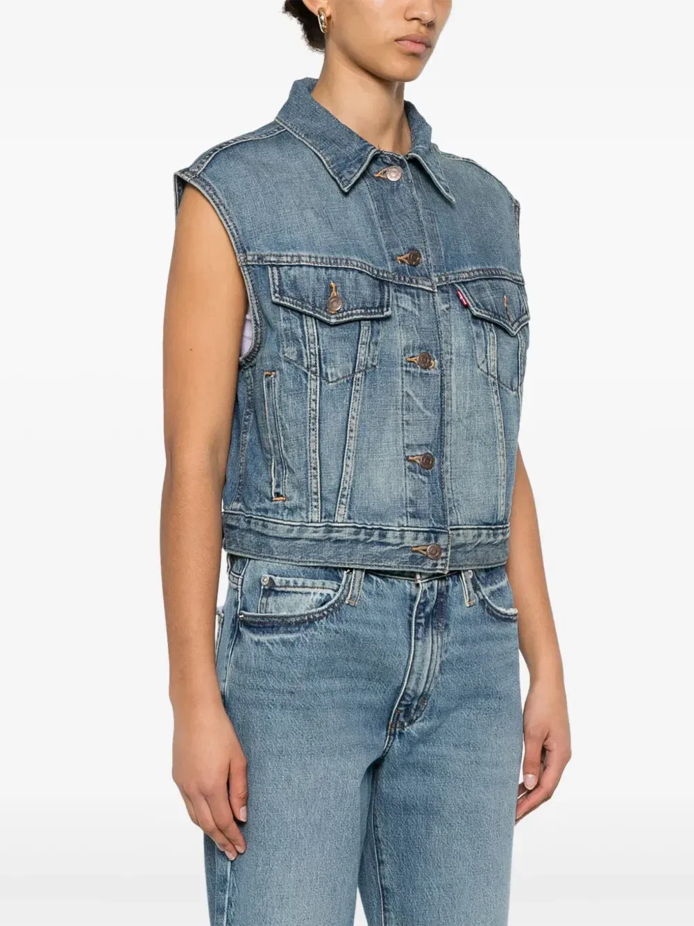 Джинсовый жилет Levi's, синий — фото 3