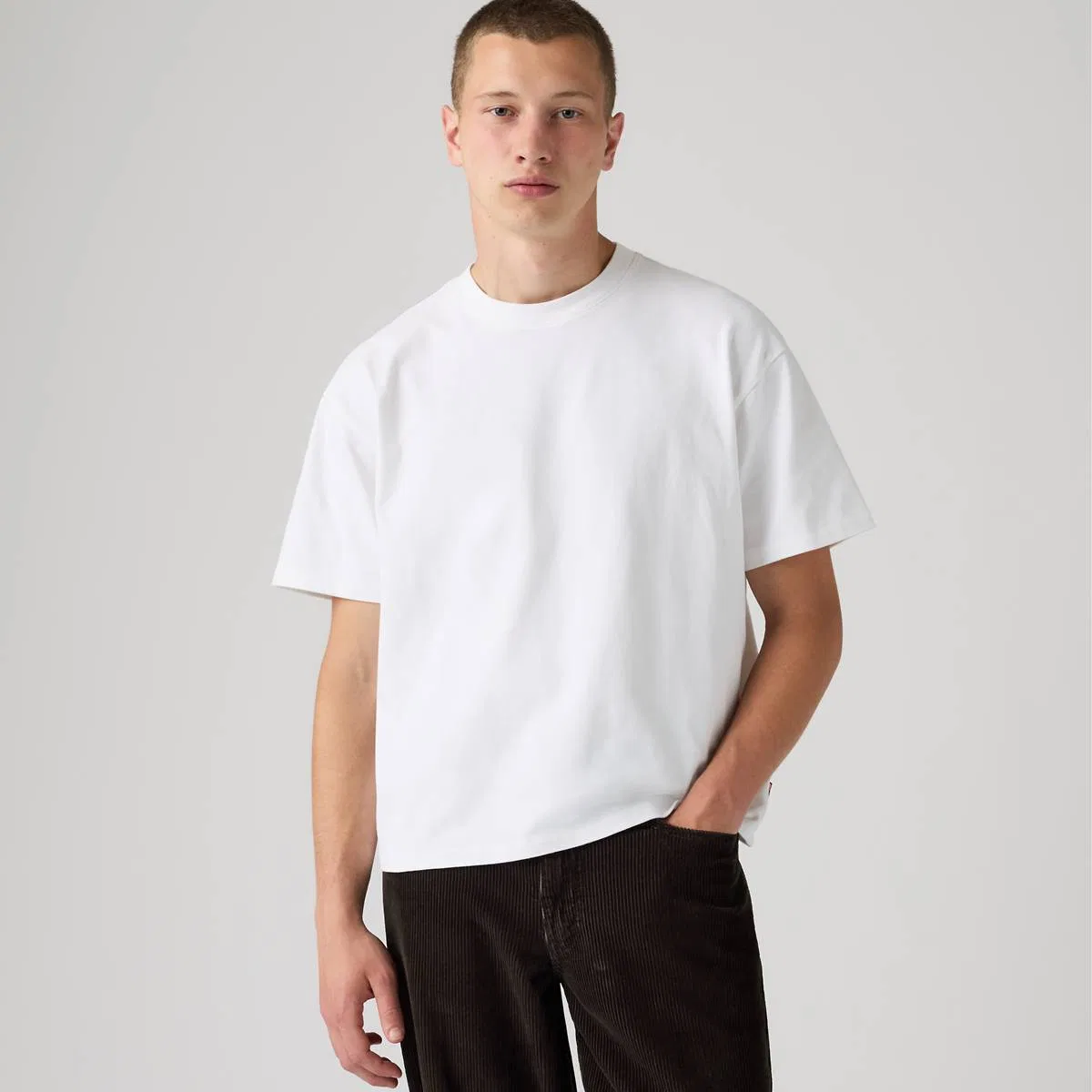 Свободная футболка с коротким рукавом Levi's, Sheen Wash Bright White - White