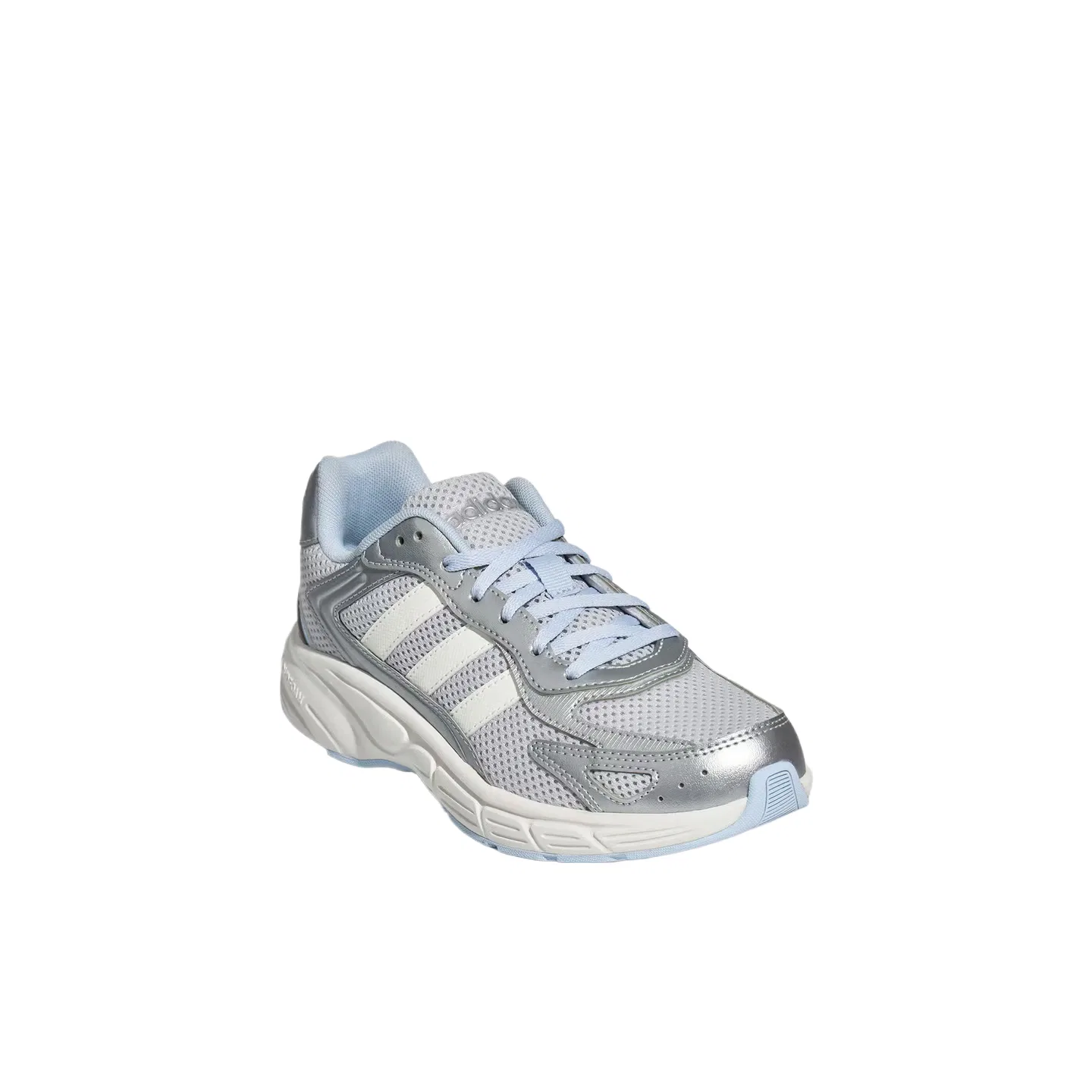 Детские кроссовки для мальчиков и девочек с принтом ECLYPTIX 2000 Adidas, Pattern Gray Metallic Silver Bright White Crystal Blue — фото 3