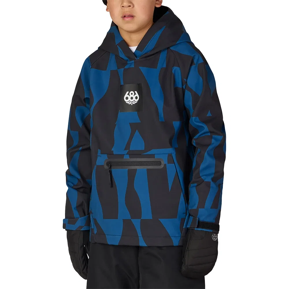 Детское водонепроницаемое худи 686, Blue Ash Shapes