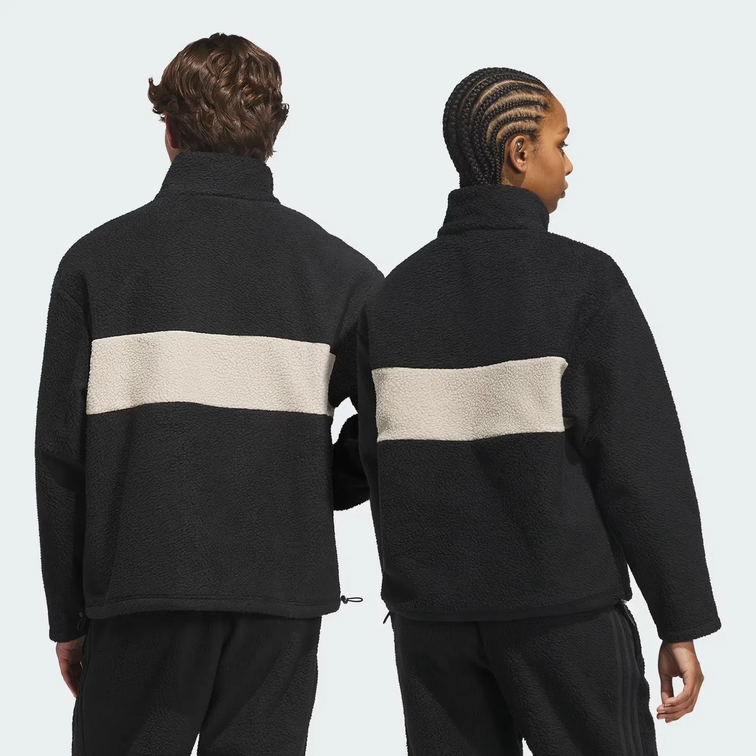 Пуловер на молнии Polar Fleece Adidas Originals, черный — фото 2