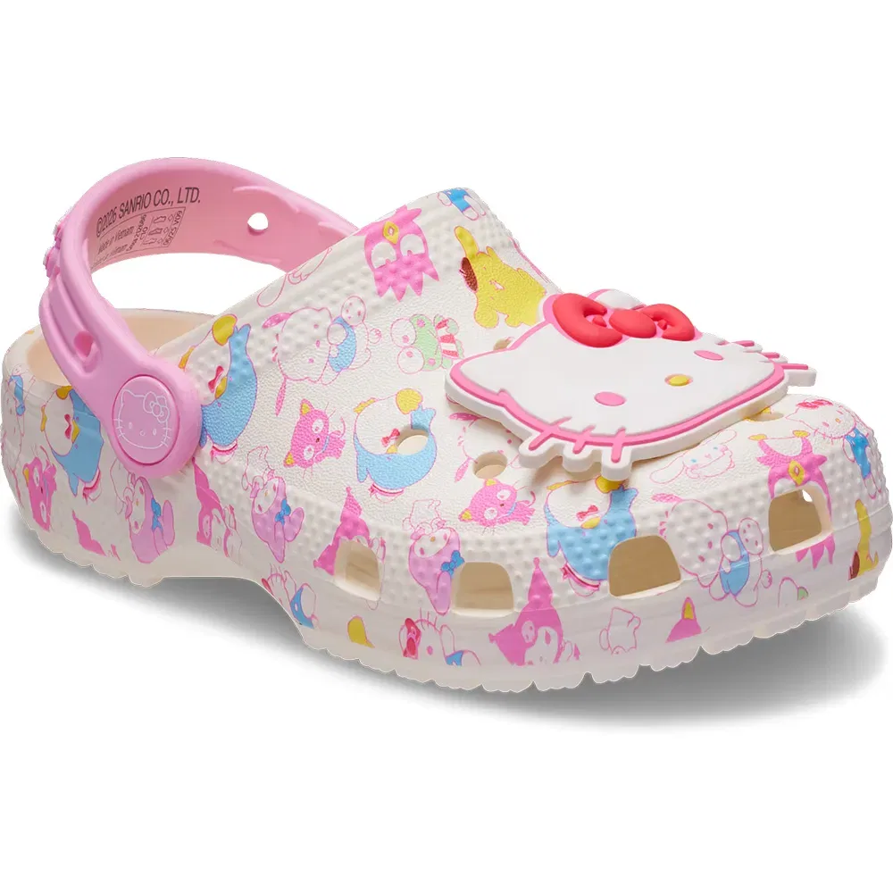 Классические сабо Crocs Hello Kitty пастельных тонов, белый — фото 2