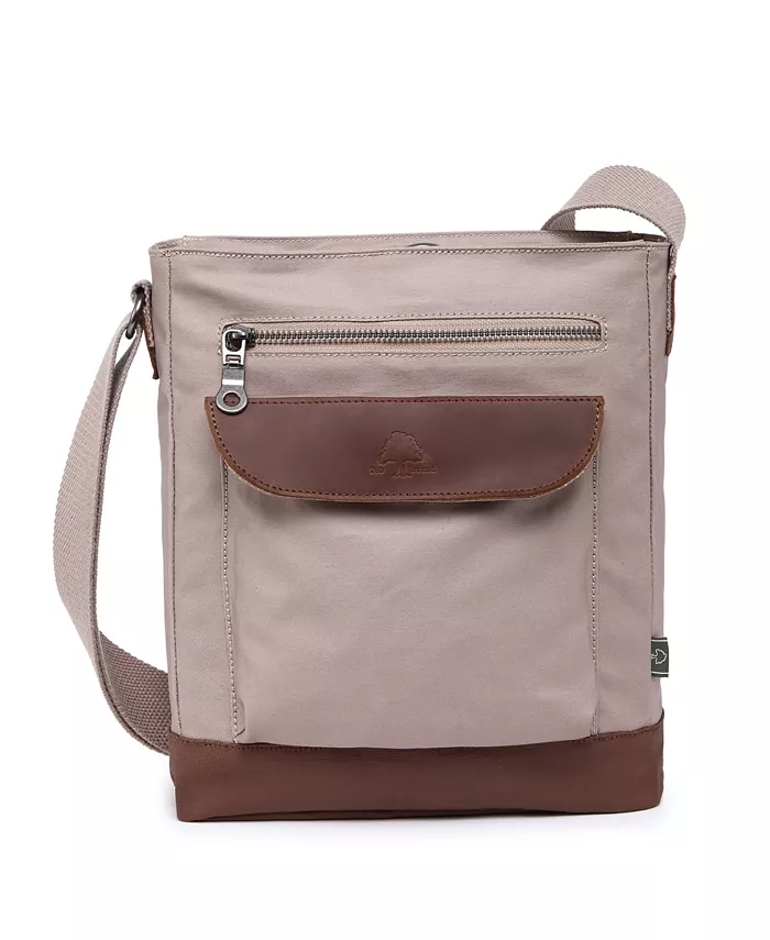 

Городской светлый холщовый поясной рюкзак Handbag TSD BRAND, коричневый/бежевый