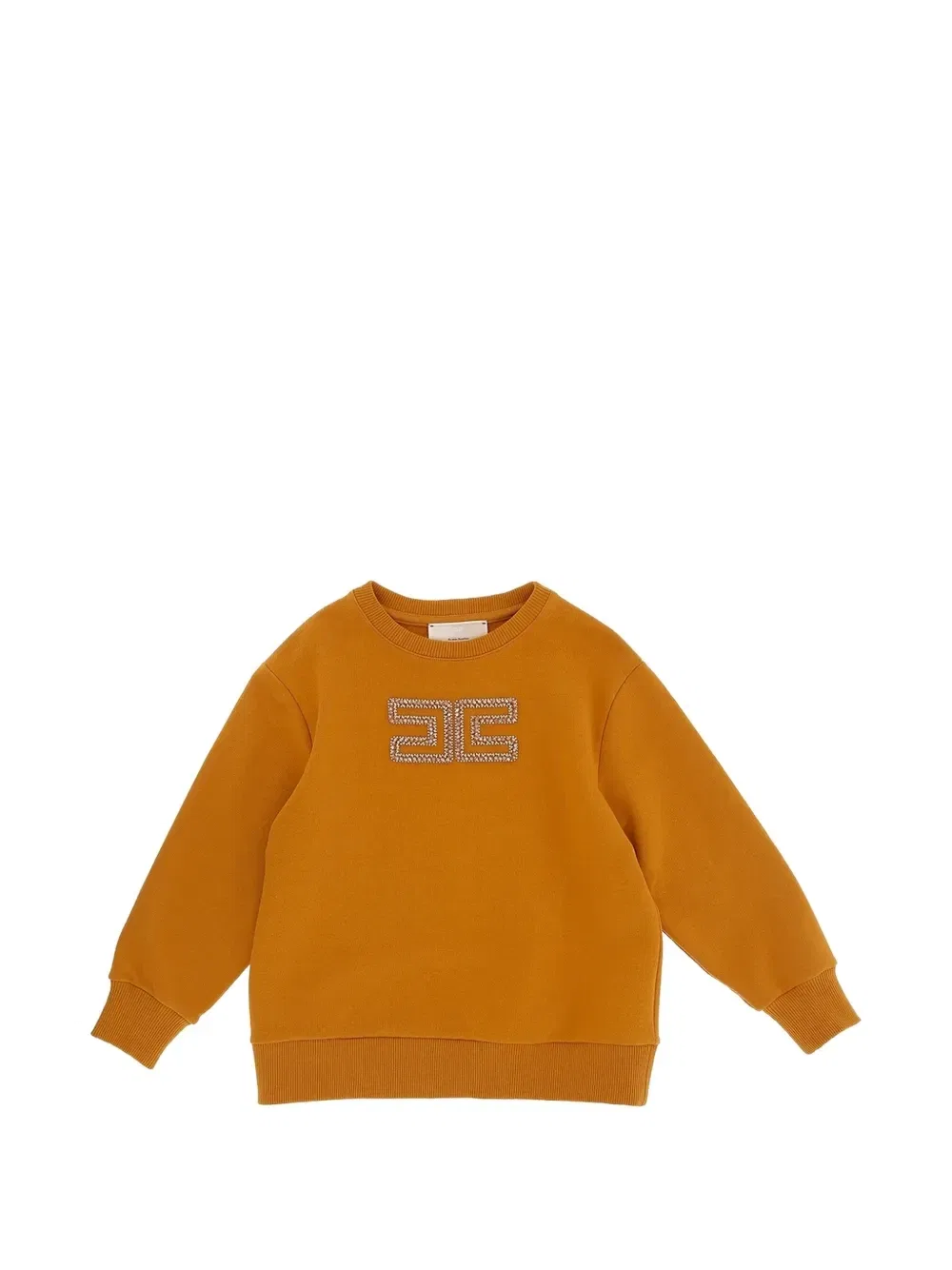 Свитшот с логотипом Elisabetta Franchi Kids, желтый