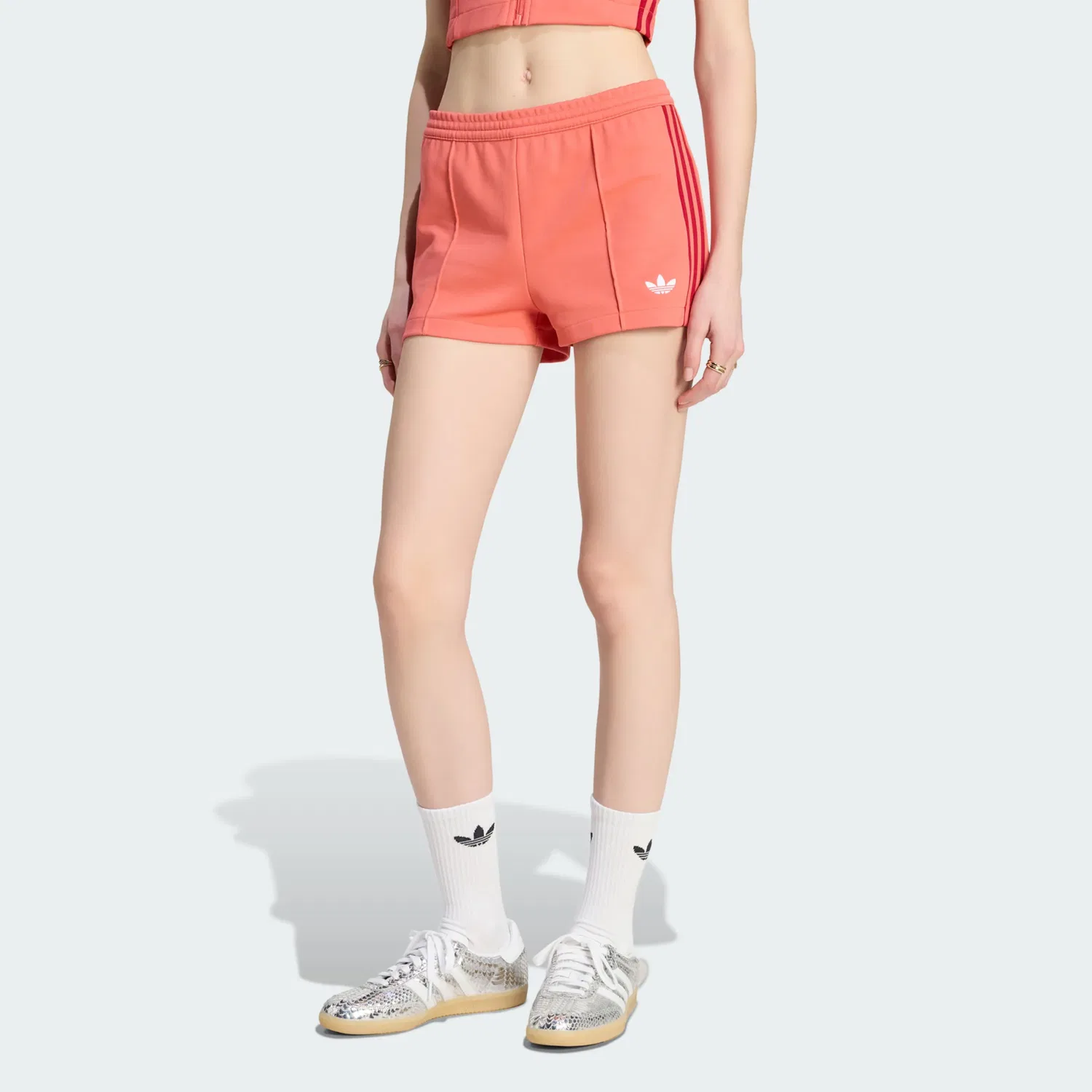 Шорты Adidas Originals Slim fit, оранжевый — фото 2