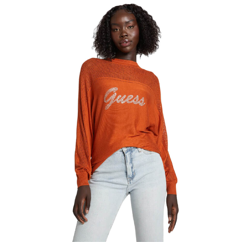 

Свитер Guess Factory Dalina Logo, оранжевый
