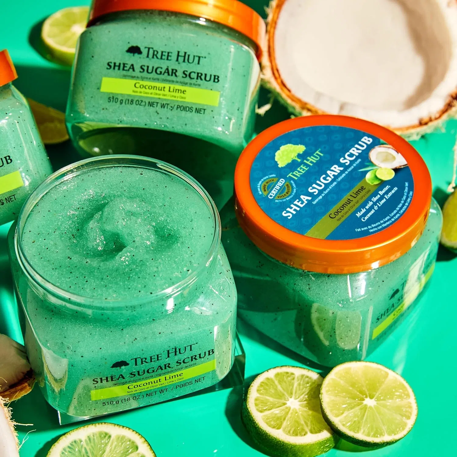 Сахарный скраб для тела Tree Hut Shea Sugar Scrub Coconut Lime, 510 г — фото 4