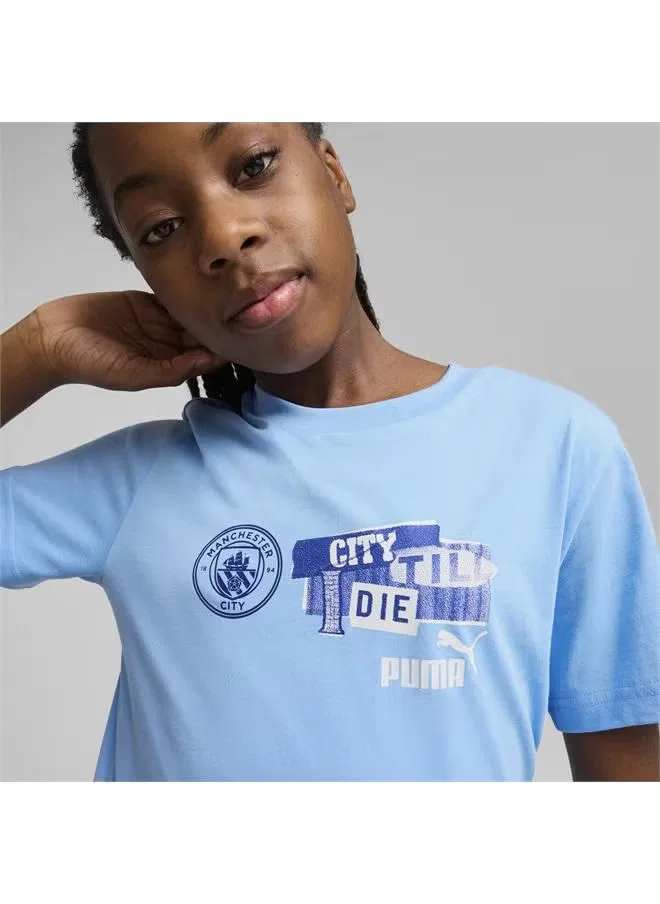 Футболка с принтом Manchester City Puma, голубой — фото 2