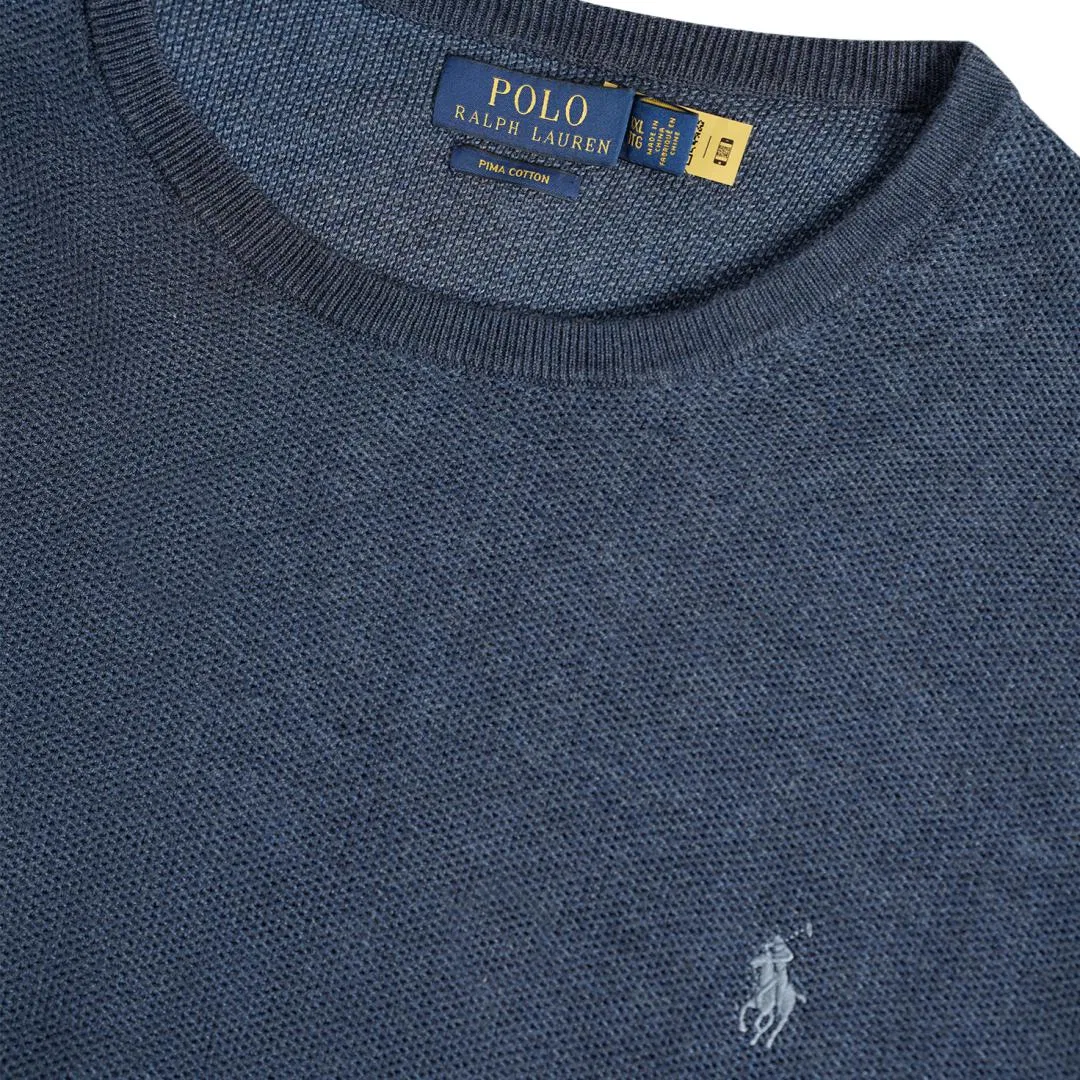 Мужской свитер с круглым вырезом Marine Blue Polo Ralph Lauren, Marine Blue — фото 4