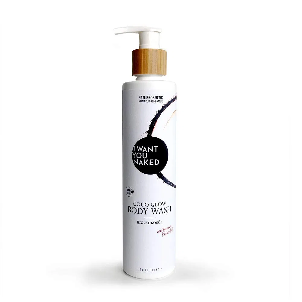 Гель для душа Coco Glow с органическим кокосовым маслом и мандарином, I WANT YOU NAKED, 150 мл